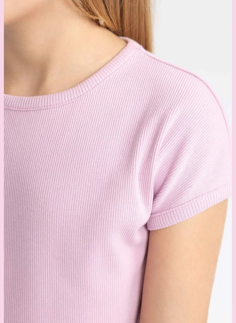 DeFacto Girl Knitted Short Sleeve Body Slim Fit