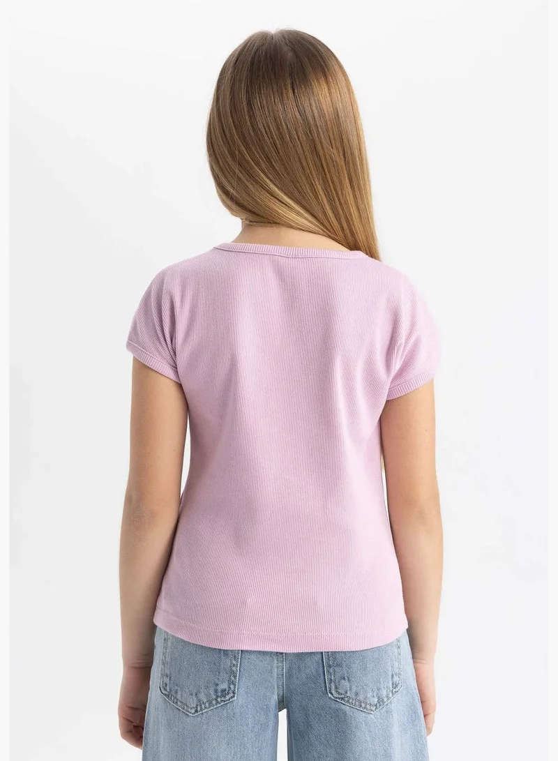 DeFacto Girl Knitted Short Sleeve Body Slim Fit