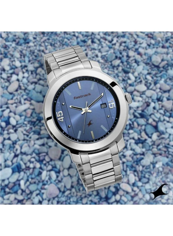 fastrack Men's Stainless Steel Analog Watch 3246SM03 - 45 mm