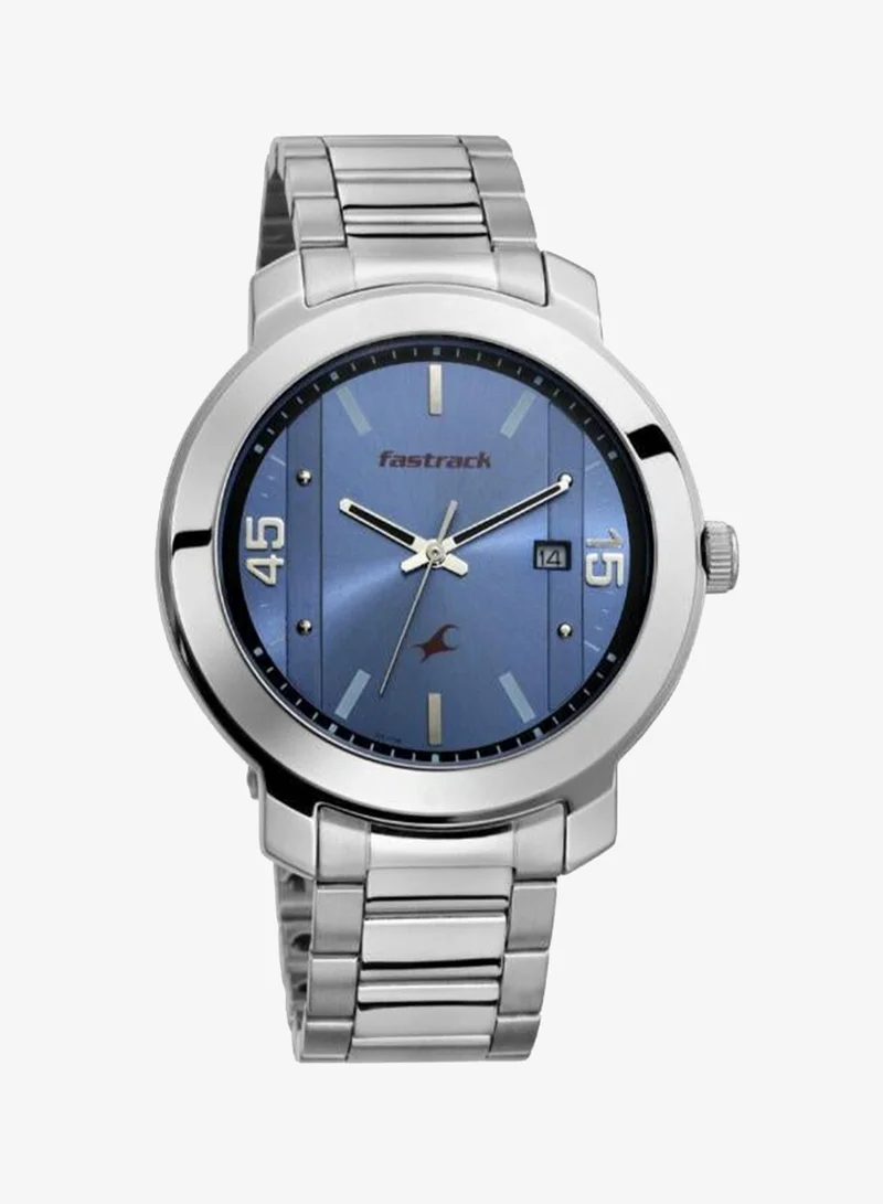 fastrack Men's Stainless Steel Analog Watch 3246SM03 - 45 mm