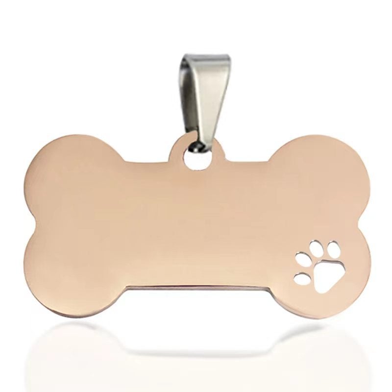 Stainless Steel Dog Tag – Hollow Bone-Shaped Engraved Pet Pendant - Image 4