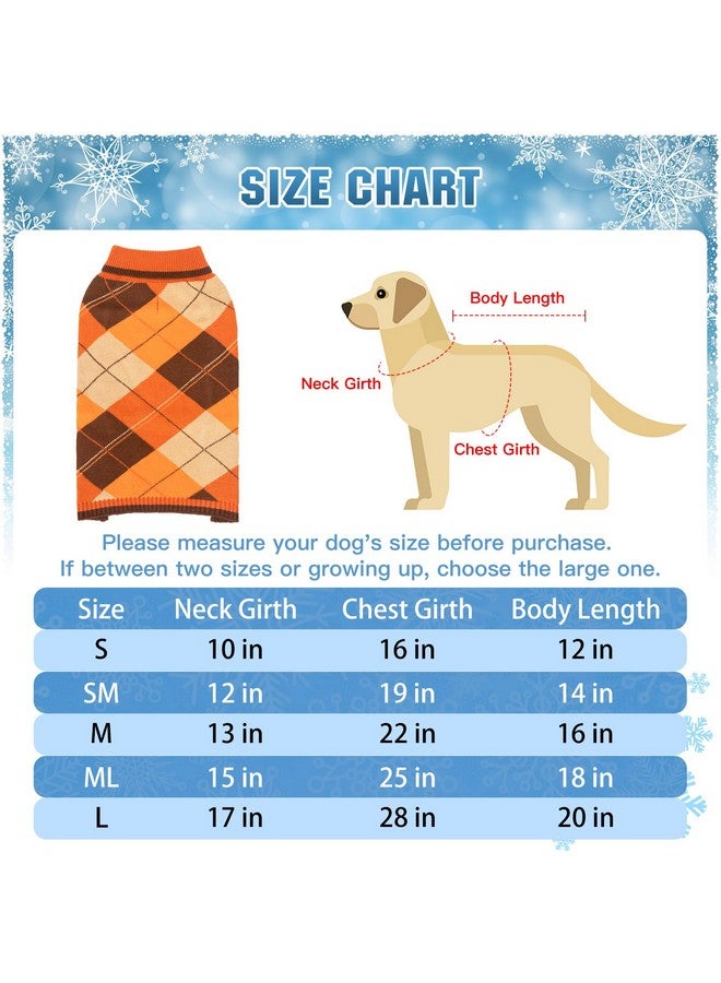 KOOLTAIL Dog Sweater Pet Knitted Clothes - Classic Plaid Pullover Turtleneck Fall Thanksgiving Dog Sweaters With Leash Hole, Thick Cold Weather Dog Outfits For Small Medium Large Dogs Cats Puppy Ml - Image 2