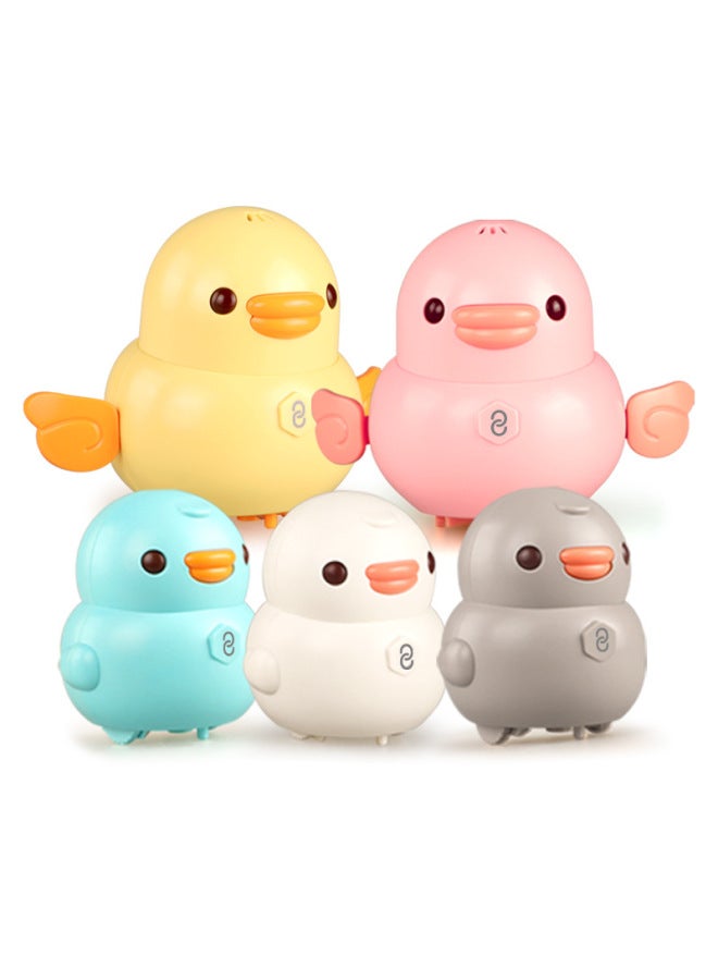 Baby Electric Swing Squad Music Toy Baby Singing Duck Walking Animal Yellow Duck Boy Girl-Color:[Light Music] Rhubarb Duck + Big Powder Duck +3 Ducklings (mail Order Box)  - Image 1