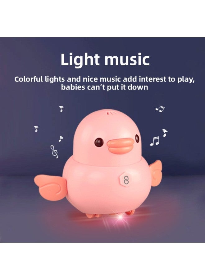 Baby Electric Swing Squad Music Toy Baby Singing Duck Walking Animal Yellow Duck Boy Girl-Color:[Light Music] Rhubarb Duck + Big Powder Duck +3 Ducklings (mail Order Box)  - Image 4