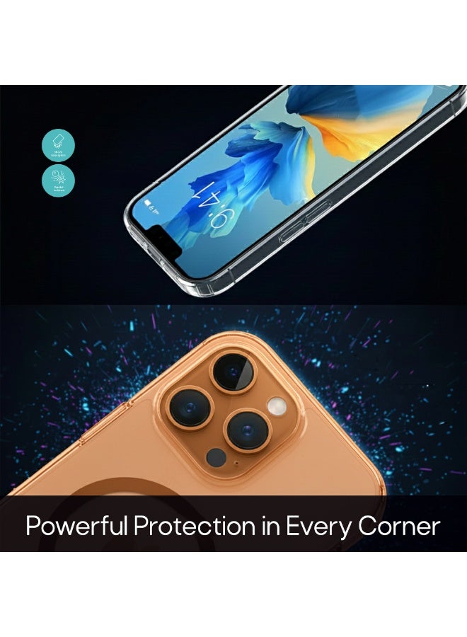 Aztech غطاء AZTECH لجهاز iPhone 14 Pro Max مع MagSafe [مغناطيسي قوي للغاية] [حماية من السقوط عسكرية بارتفاع 12 قدم] [حافة مقاومة للصدمات] غطاء هاتف رفيع نحيف Mag Safe لجهاز Apple 14pro Max (حافة مغناطيسية) - Image 2