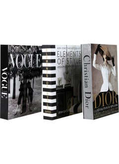 irayhomedecor 3-Piece Element/vogue/hat Decorative Book Box  - Image 2