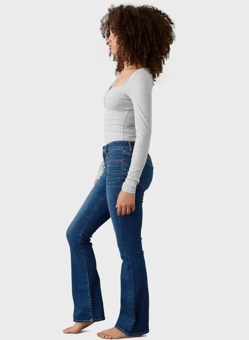 American Eagle Next Level Curvy Low-Rise Kick Bootcut Jeans