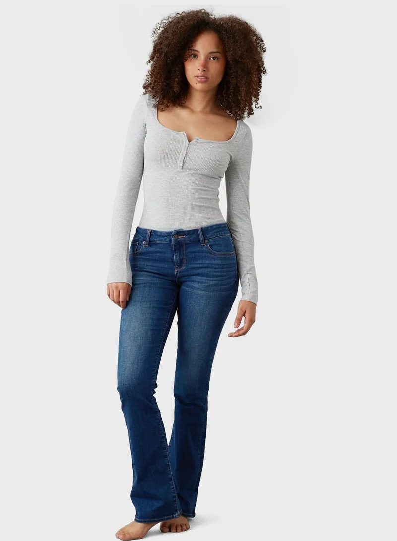 American Eagle Next Level Curvy Low-Rise Kick Bootcut Jeans