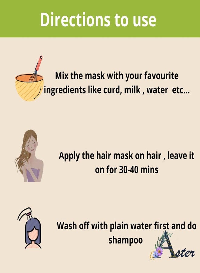 Aster hair mask , herbal hair mask, Amla, hibiscus, Methi, Bhringraj, natural hair pack, scalp cleanse and improved hair texture, No Parabens and sulphate, All hair type - Image 4