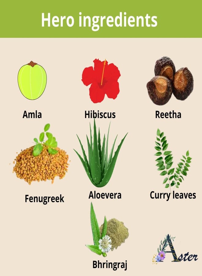 Aster hair mask , herbal hair mask, Amla, hibiscus, Methi, Bhringraj, natural hair pack, scalp cleanse and improved hair texture, No Parabens and sulphate, All hair type - Image 5