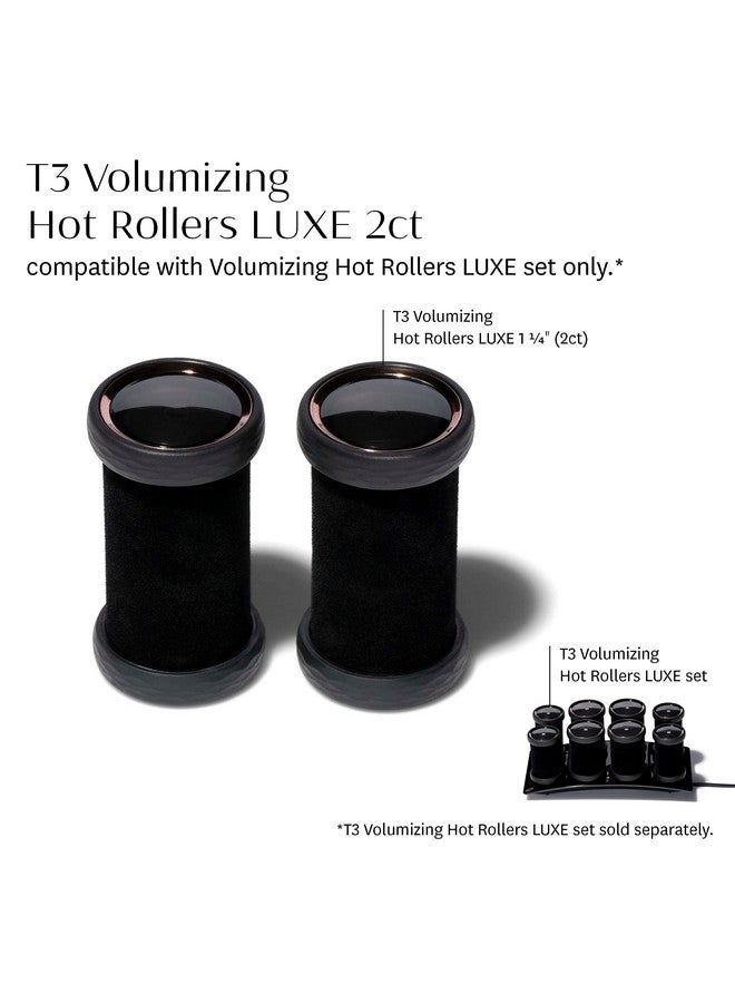 تي 3 بكرات تكثيف الشعر الساخنة T3 لوكس (2 قيراط) أدوات تجعيد الشعر وتكثيفه لجميع أطوال الشعر مع مجموعة بكرات تكثيف الشعر الساخنة T3 لوكس باللون الأسود - Image 3