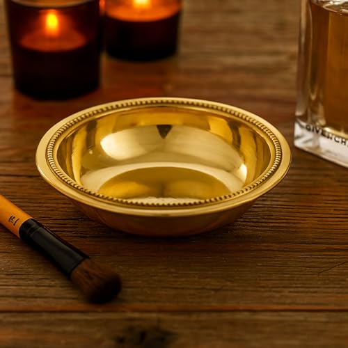 Mkd2 Rise Pure Brass Serving Bowl - 100 ml, 1 Piece (Gold,Plain) for Kitchen, Dinnerware, Tableware, Pooja, Puja Room - Image 1