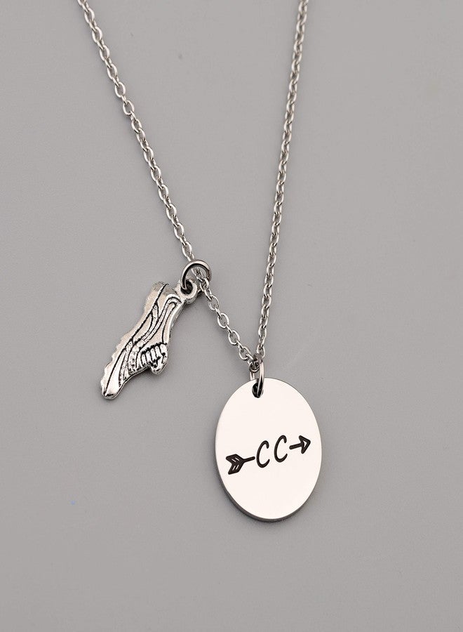 SEIRAA Cross Country Necklace Cross Country Team Gift Running Jewelry Marathon Gifts Runner Jewelry Track Team Gift For Coach (CC necklace) - Image 3