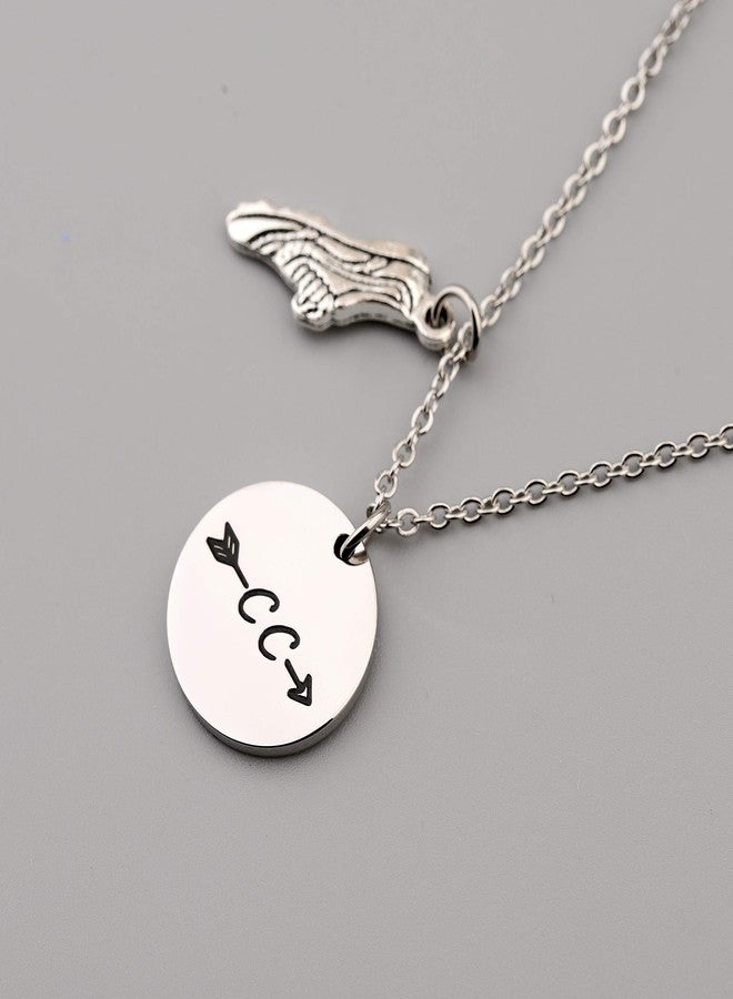 SEIRAA Cross Country Necklace Cross Country Team Gift Running Jewelry Marathon Gifts Runner Jewelry Track Team Gift For Coach (CC necklace) - Image 2