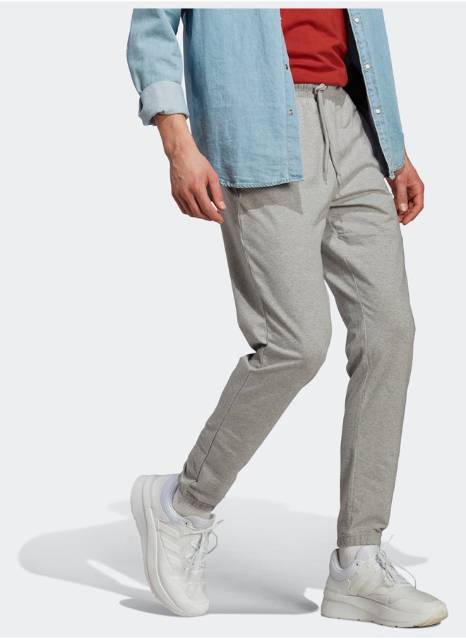 Adidas - Essentials Single Jersey Tapered Badge Of Sport Joggers - Image 1