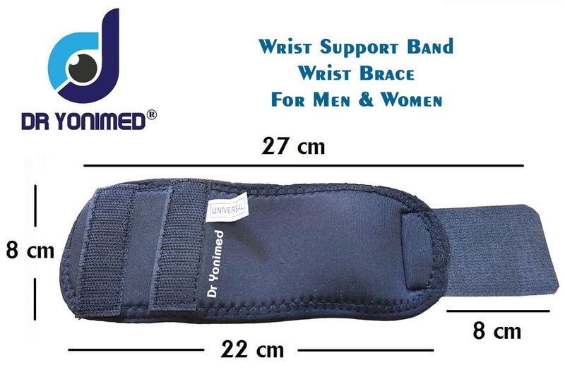 Dr Yonimed دعامة المعصم لصالة الألعاب الرياضية حزام المعصم للرجال والنساء لتخفيف الألم المستمر والثبات بحجم عالمي دعامة المعصم للتمارين الرياضية وصالة الألعاب الرياضية وتخفيف الألم. - Image 3