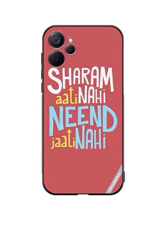 VR CREATIVE Protective Case Cover For Realme 9i 5G Sharam Ati Nahi Design Multicolour - Image 1
