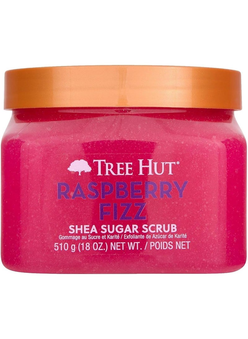 Tree Hut Strawberry & Bubble Shea Sugar Scrub | 510g | Exfoliating & Nourishing | Fresh Raspberry & Shea Oil | Paraben-Free & Vegan