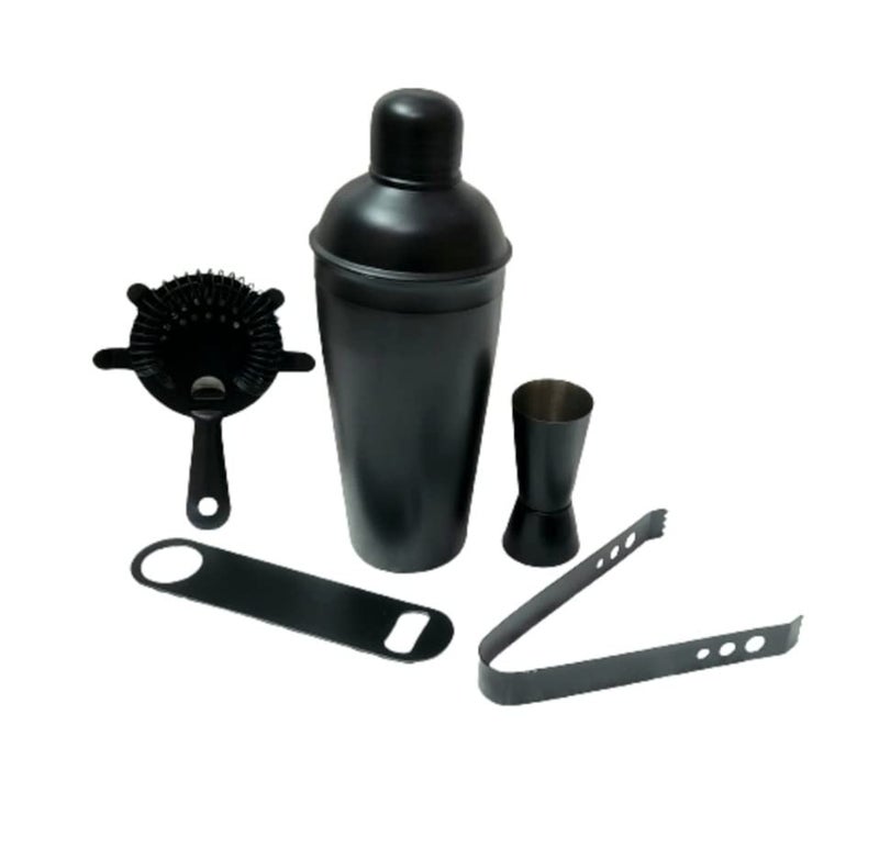 Proniks Stainless Steel Bar kit with Ice Bucket Cocktail Shaker750ml with Other Accessories 10pieces kit in Gold and Black for Mini bar Cocktail Parties Home bar and Other Bars Small - Image 5