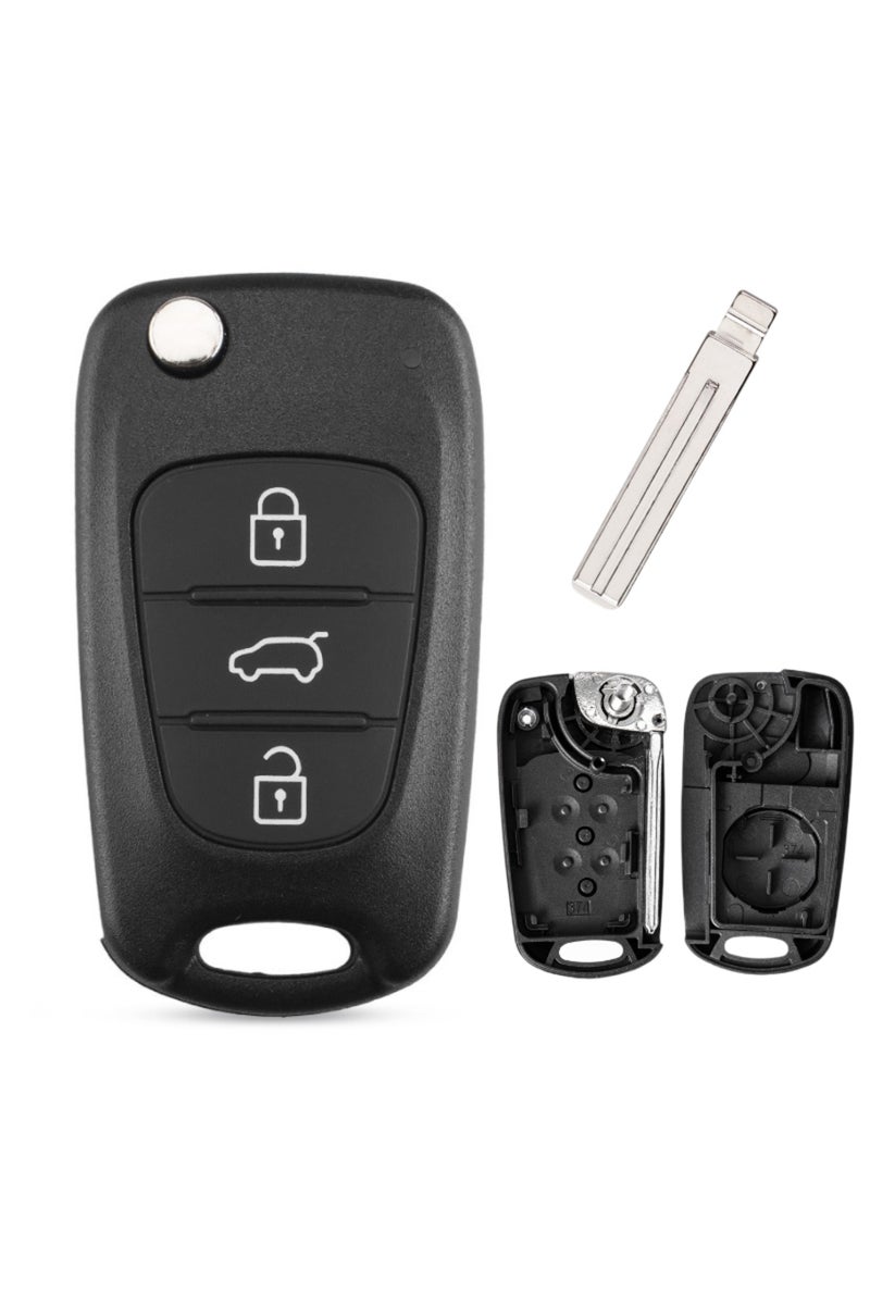 SUV Buttons Replacement Remote Car Key Shell 3 BT Flip Folding Key Case For Kia K2 K5 Rio 3 Picanto