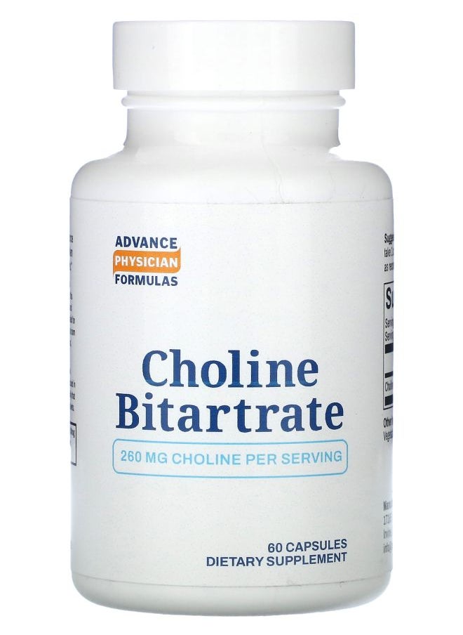 Advance Physician Formulas Choline Bitartrate 260 mg 60 Capsules 