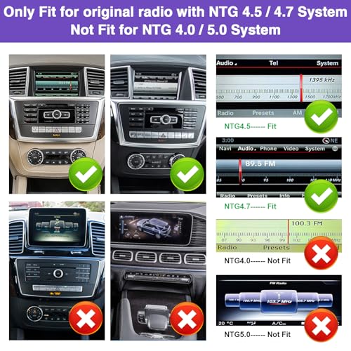 NINETOM 2026 Upgraded 12.3" Ultra-Narrow Touchscreen Wireless CarPlay Android Auto Receiver Compatible with Mercedes-Benz ML GL W166 X166 (2012–2015), for NTG 4.5/4.7 System - Image 2