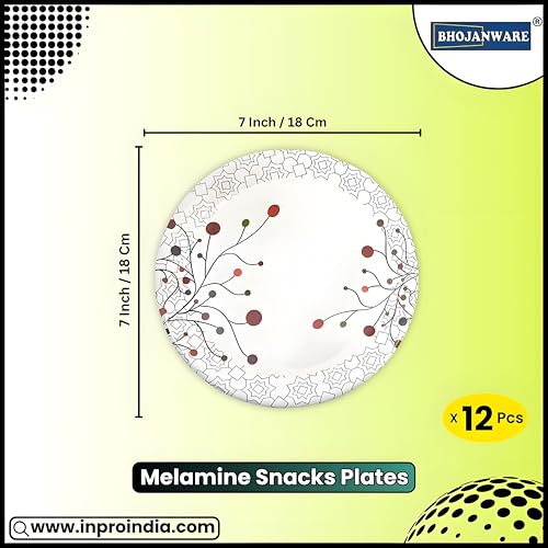 BHOJANWARE Melamine Small Round Plate Set of 12 - Perfect Addition to Your Kitchen Utensils and Plates Collection - Image 2