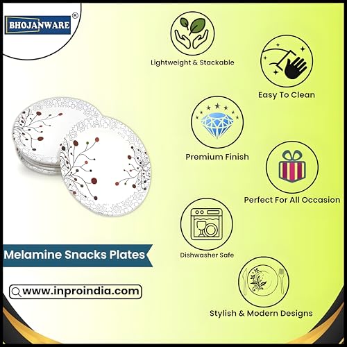 BHOJANWARE Melamine Small Round Plate Set of 12 - Perfect Addition to Your Kitchen Utensils and Plates Collection - Image 3
