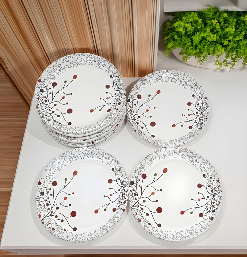 BHOJANWARE Melamine Small Round Plate Set of 12 - Perfect Addition to Your Kitchen Utensils and Plates Collection - Image 1