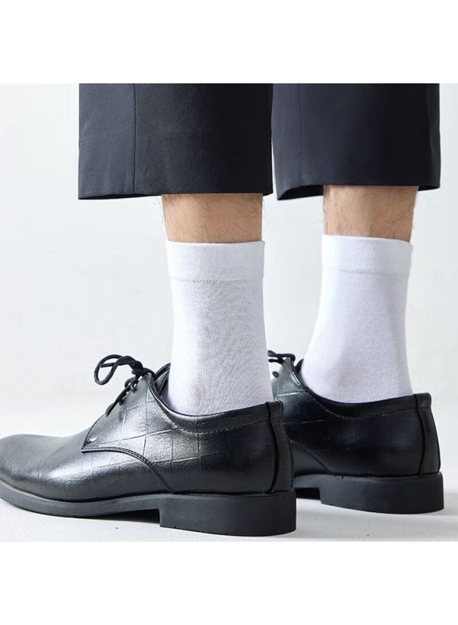 Fleece Socks For Men, Mid-Calf Socks For Spring And Autumn, 100% Pure Cotton, 7A Antibacterial And Odor-Resistant, Business Casual Long Socks, 10 Pairs - Image 5