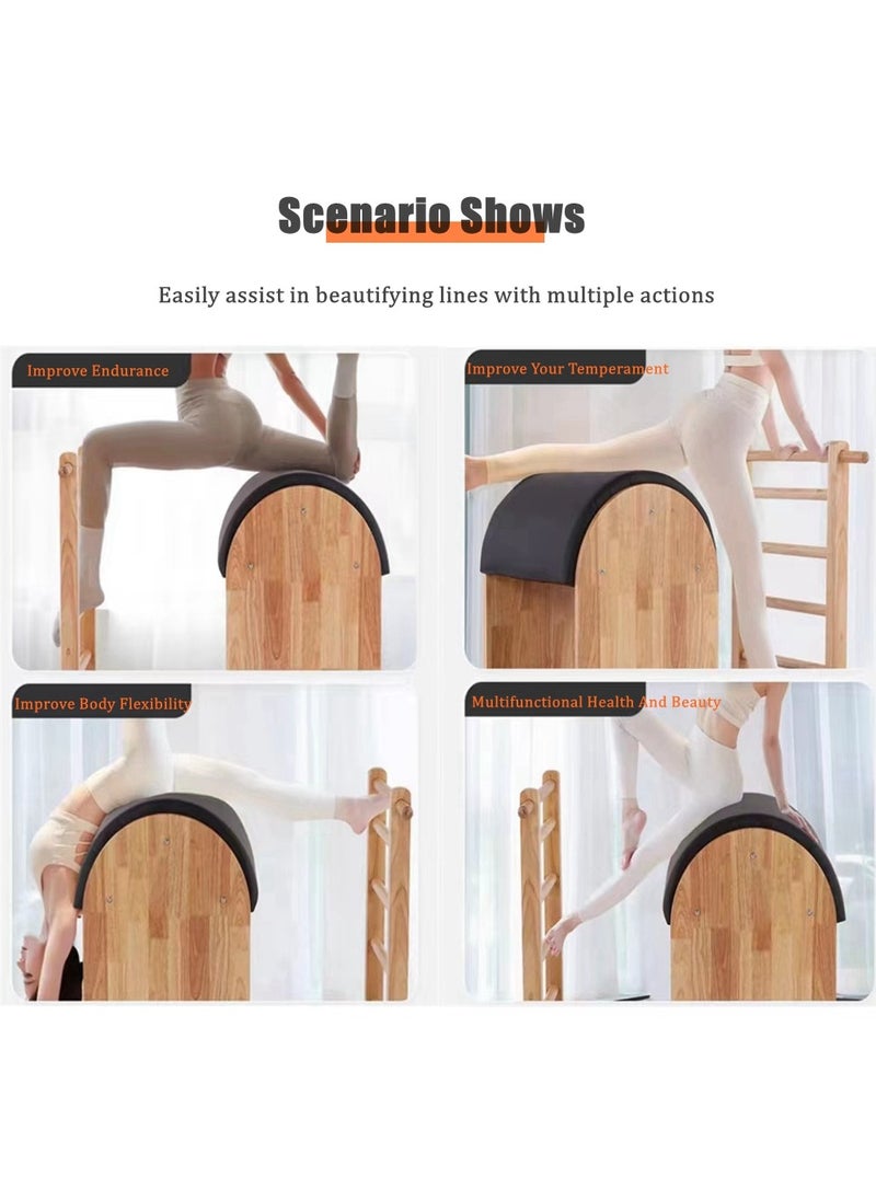 Pilates Reformer Pilates Solid Wood Ladder Bucket Yoga Body Sculpting Slimming Home Fitness Equipment