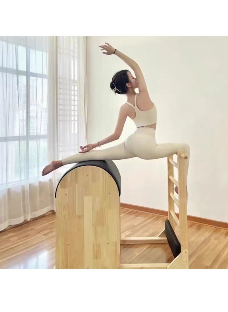Pilates Reformer Pilates Solid Wood Ladder Bucket Yoga Body Sculpting Slimming Home Fitness Equipment