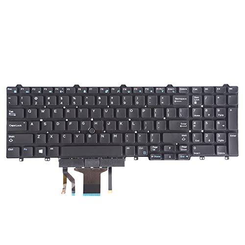 SUNMALL Replacement Keyboard with Backlit and Trackpoint Compatible with Dell Latitude E5550 E5570 E5580 E5590 E5591 5550 5570 5580 5590 5591,Precision 3510 3520 7510 7520 7710 7720 - Image 2