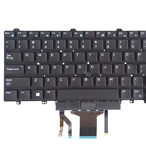 SUNMALL Replacement Keyboard with Backlit and Trackpoint Compatible with Dell Latitude E5550 E5570 E5580 E5590 E5591 5550 5570 5580 5590 5591,Precision 3510 3520 7510 7520 7710 7720 - Image 4