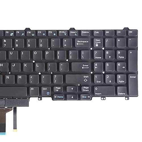 SUNMALL Replacement Keyboard with Backlit and Trackpoint Compatible with Dell Latitude E5550 E5570 E5580 E5590 E5591 5550 5570 5580 5590 5591,Precision 3510 3520 7510 7520 7710 7720 - Image 5