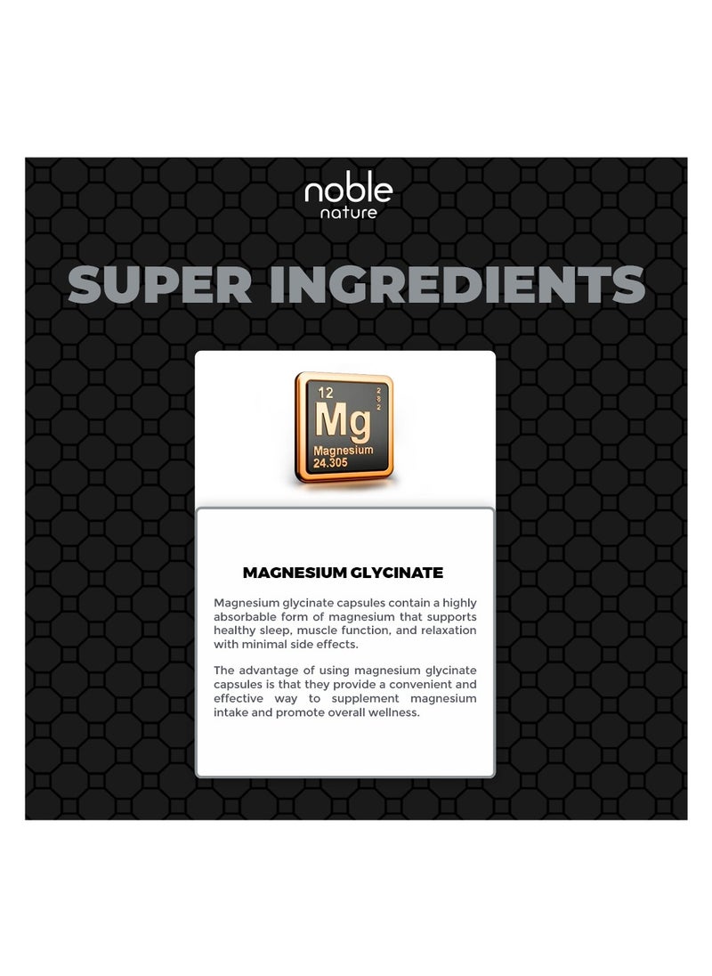 noble nature - Magnesium Glycinate High Absorption 550MG 120 Veg Capsules - Image 1