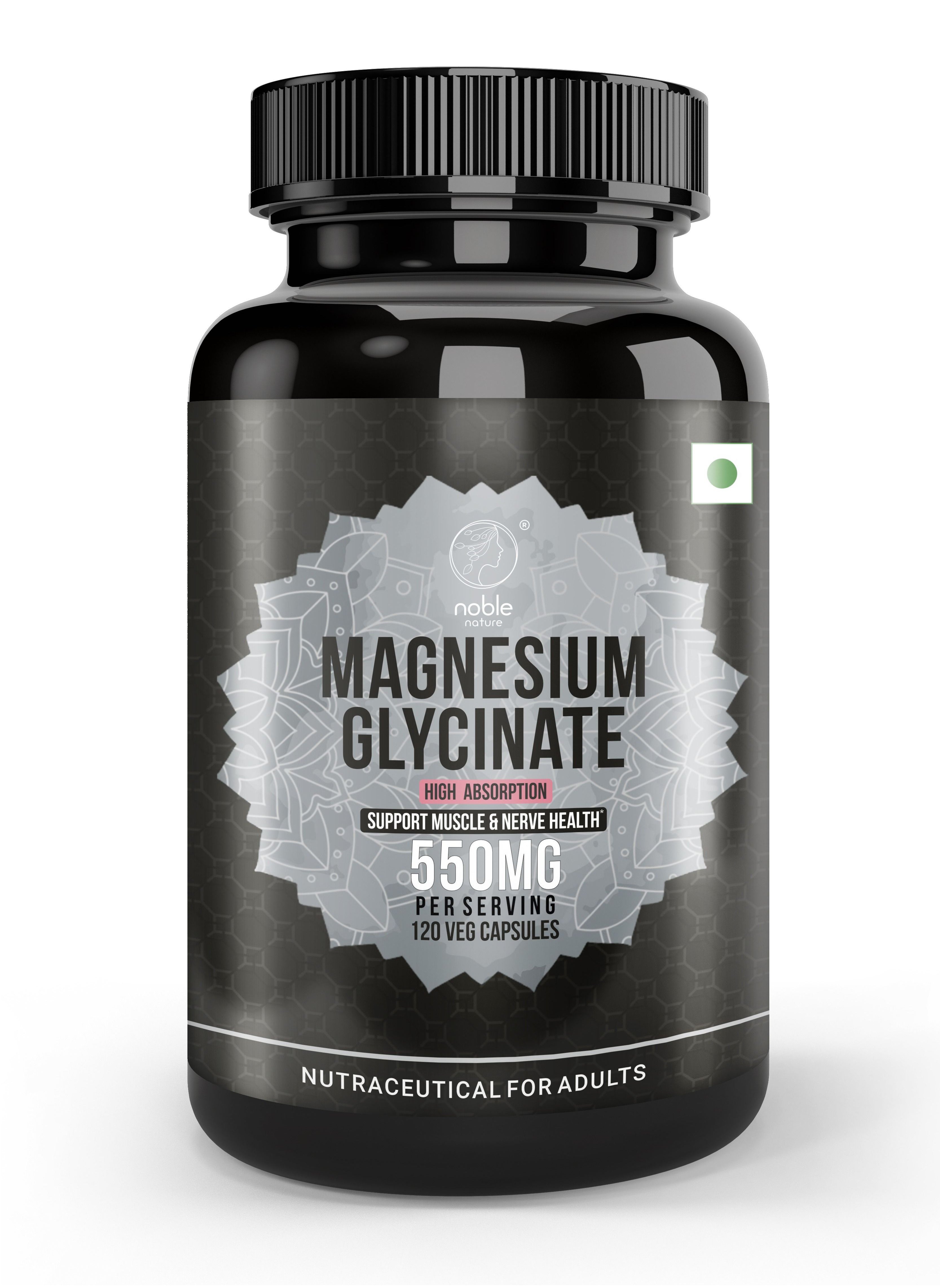 Magnesium Glycinate High Absorption 550MG 120 Veg Capsules 