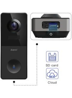 Arenti ARENTI 2K Video Doorbell Wireless with Chime, WiFi Smart Doorbell with Rechargeable Battery Operated, Motion Detection IP65 Weatherproof Tamper Detection, 2-Way Audio Night Vision  - Image 2