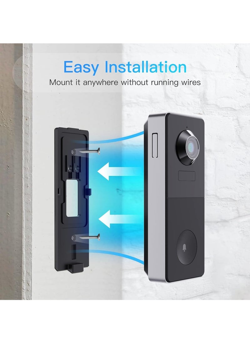 Arenti - ARENTI 2K Video Doorbell Wireless with Chime, WiFi Smart Doorbell with Rechargeable Battery Operated, Motion Detection IP65 Weatherproof Tamper Detection, 2-Way Audio Night Vision - Image 1
