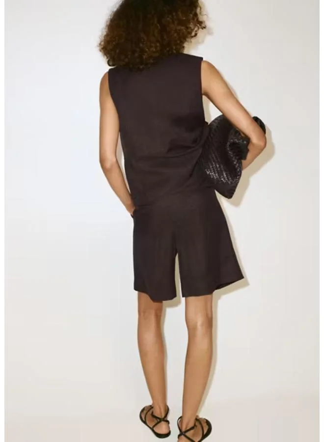 Mango Straight Mid-Rise Bermuda Shorts
