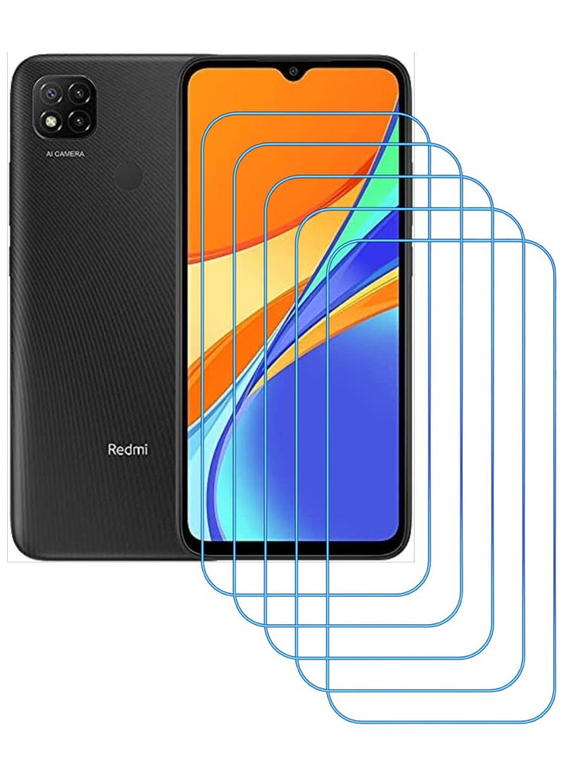 ACLIX 5 Pieces Antistatic ESD Dustproof Premium Quality High Definition Clear Tempered Glass Screen Protector Designed For Xiaomi Redmi 9C - Image 1