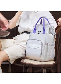 Babycare Babycare - Baby Travel Diaper Bag, On-the-Go, Gray, Small, Compact Baby Organizer, BPA-Free, Non-Toxic, Multiple Storage Compartments, Insulated Bottle Holders, Waterproof, Easy to Clean, Durable, Adjustable Shoulder Straps, Lightweight, Convenient for Travel, Versatile Design, Ideal for Busy Parents 37 x 24 x 17 cm  - Image 4