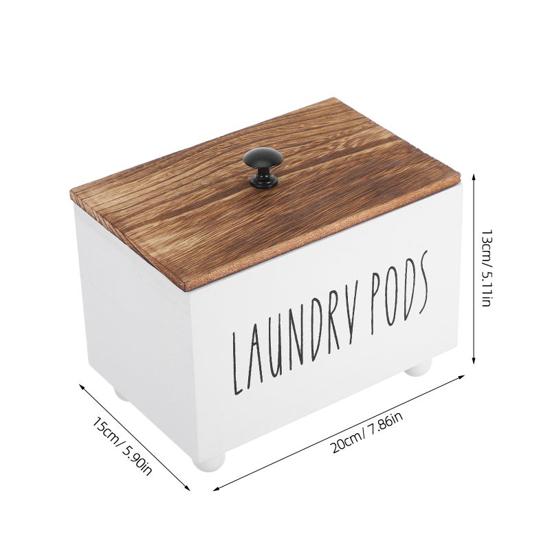 Bathroom Storage Container for Organizing Essentials with Lid, Durable Wood Design - Image 2