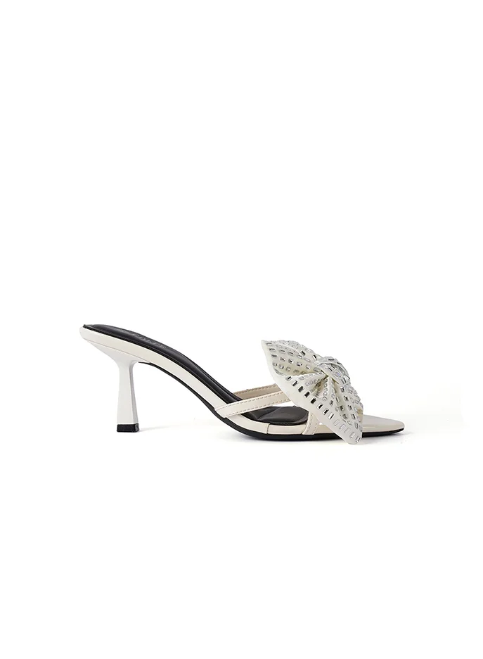 كابلي صندل كعب نسائي مزين بعقدة أنيقة