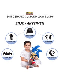 Franco Kids Bedding Super Soft Plush Cuddle Pillow Buddy, One Size, Sonic The Hedgehog  - Image 3