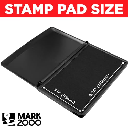 Mark 2000 Premium Black Ink Stamp Pad - 3" by 6" - Quality Felt Pad - Image 4