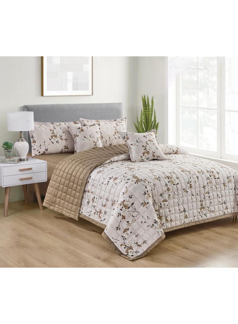 مفرش نفرين صيفي طقم مكون من 6 قطع مقاس  220×240سم