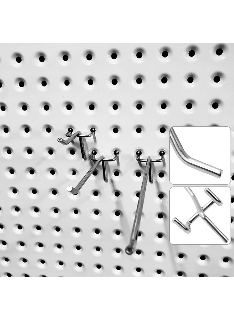 FengWu 60 Packs Metal Pegboard Hooks 24 6 Inch Peg Board Hook Set 18 Pegboard Hooks Assortment Pegboard Shelving Hooks Pegboard Hooks for Tools Jewelry  - Image 1