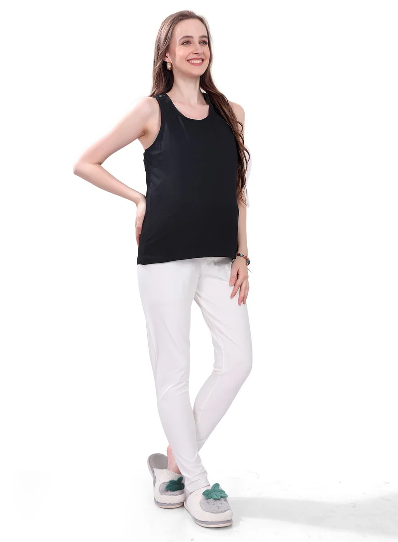 TUMMY Maternity & Nursing Tank Top - Black