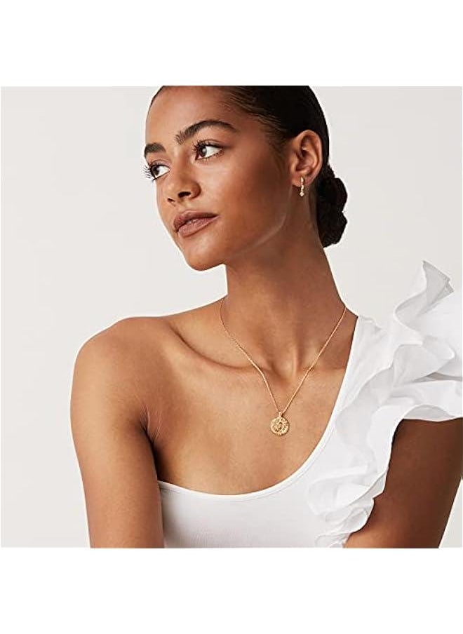 PAVOI - 14K Gold Plated Engraved Coin Pendant Necklaces for Women | Byzantine Coin Pendants | Bohemian Necklace - Image 1